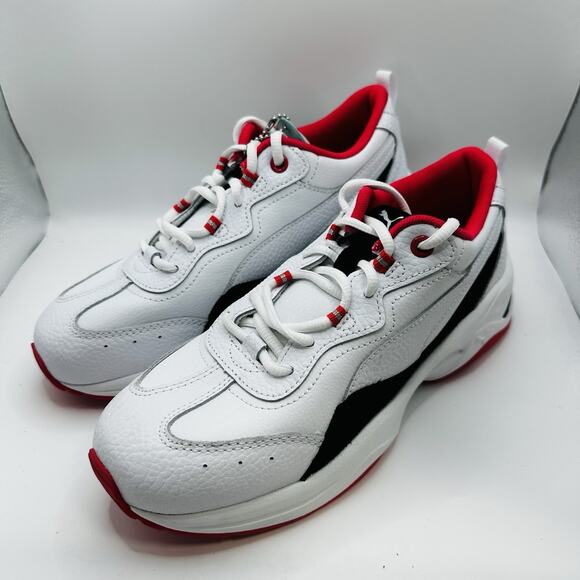 Size 8 - Puma 370282-03 Women’s Cilia Lux Up Sneakers Shoes Casual White Red - Picture 3 of 7